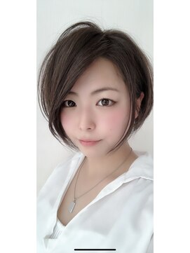 ネイロ 錦糸町(NeiRo) エアリーミディショートパーマ黒髪カタログホワイトアッシュ