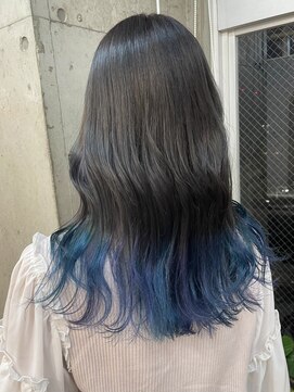 ラニヘアサロン(lani hair salon) 【裾カラー】ブルー×ターコイズmix