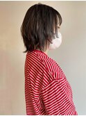 ローライトカラー×顔まわりウルフカット
