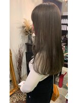 マイ ヘア デザイン 岡崎(MY hair design) 斜めバング/グレージュカラー/シルキーベージュ/岡崎