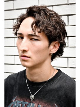 ラ ルーナ アレックス 神戸北町店(la luna alex) かきあげセンターパート×パーマスタイル