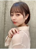 大人かわいい/レイヤーロング/グレーベージュ/前髪パーマ/錦糸町