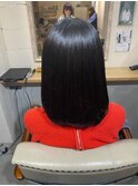 ツヤ髪スタイル　伸ばしかけヘア【末友】