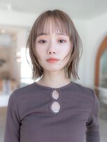 イオ 本厚木(io)&nbsp;レイヤーボブフルバングフェイスレイヤーベージュカラー小顔