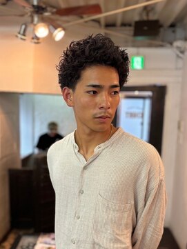 ビーバイエイトジェンツ(Bee by EIGHT GENTS) カルマパーマ/ベリーショート/ダークアッシュ/ニュアンスパーマ