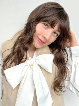 アレンヘアー 郡山開成店(ALLEN hair) ロングヘア/パーマ/ウェーブ/ゆるふわ/前髪あり/郡山/郡山開成