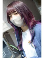 ポタム 東中野(potamu)&nbsp;個性派ウルフヘアのデザインカラー