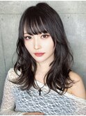 外ハネレイヤー透明感カラーレイヤーカット10代20代30代/