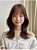セミロングくびれ巻きレイヤーカットMI-52