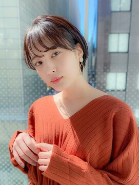 スウド(Swd) 耳掛け丸みショート＆シースルーバング/ブラウン