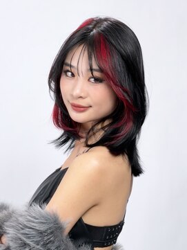 アルバム 新宿(ALBUM SHINJUKU) くびれヘア韓国ヘアダブルカラー顔周りレイヤー_F40453