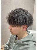 日進メンズツイストスパイラルパーマ波巻きパーマ