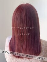 サラジュ 仁川店(SARAJU) 【Wカラー特化】森山担当 ブリーチなし×ピンクレッド