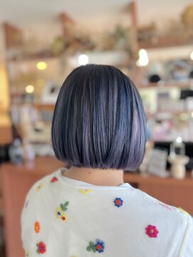 スタジオフィット(STUDIO FITTO) ★アンブレラカラー（ブルー×ブルーグレー）ボブ★