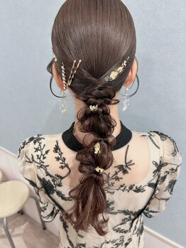 ラフテル(Raftel)の写真/【梅田/北新地徒歩2分】結婚式を彩るヘアセットで周りの視線を独り占め☆一日中崩れないからずっと可愛い♪