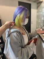 ペレ 原宿(PELE)&nbsp;ダブルカラー/ケアブリーチ/羽エクステ/原宿