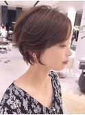 大人かわいい髪質改善カラー丸みショート