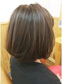 ~LaLa Terrace流~マットグレージュ×ツヤツヤ大人ボブ
