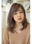 エレガントアッシュ★スタイリング簡単セミディ