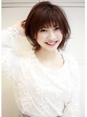こだわり前髪のショートミディ