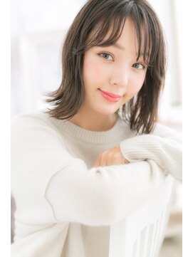 ミック 日暮里店(miq) シースルーバング×外ハネカール☆ラブミディ