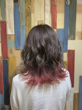 ミルプデザイン(MilP design) 嶋村夏実★ペールピンク大人気インナーカラー