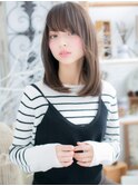 斜めバングオリーブアッシュ小顔ストレートg上尾20代30代40代!