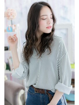 ミック ヘアアンドメイク アップ 駒込店(miq Hair&Make up) 外国人風オリーブグレージュかきあげバング大人巻き抜け感ヘアc1