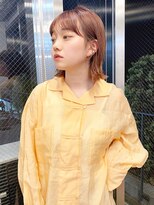 シエルバイアフロート(ciel by afloat)&nbsp;〇外ハネボブ ピンクブラウン 切りっぱなしボブ