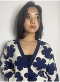 ツヤボブ【エクステ,縮毛矯正,インナーエクステ】