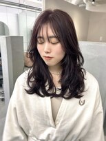 ジエクト カナウ(The Ect canow)&nbsp;レイヤーロング似合わせカットハイライトボルドーカラー