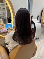 アドラーブル けやき通り店(adorable)&nbsp;20代30代40代ピンクアッシュ艶感ストレート透明感ナチュラル