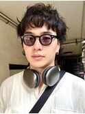 メンズマッシュウルフ/ショートウルフパーマ/マレットヘア/