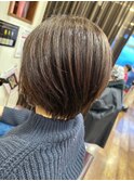 ハニーベージュ白髪ぼかし白髪染め*コンパクトショート50代