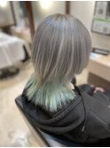 ホワイトシルバー×ミントグリーン