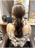 ALMO◎結婚式ヘアアレンジ【ローポニーテール】