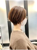 ◇大人可愛い20代30代40代50代前下がりショートボブ丸みショート