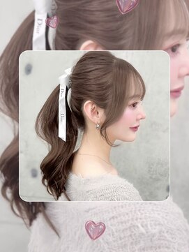 エヌアイ オモテサンドウ(ni omotesando) ☆ポニーテールで可愛く盛れるお顔周りカット☆