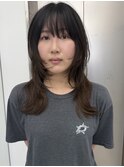 前髪カタログ/イメチェンスタイル/ウェーブパーマ/こなれミディ