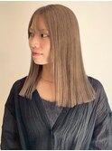 ハイトーン ベージュ 髪質改善 顔周りカット レイヤーカット　 