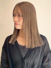 ベルフェミンキルン(Belle femin kilun) ハイトーン ベージュ 髪質改善 顔周りカット レイヤーカット