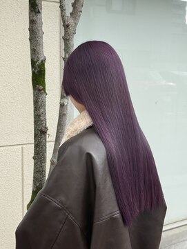 アロハナ 津店(ALOHANA) 冬カラー/髪質改善ハイトーンブリーチ　ストレートバイオレット