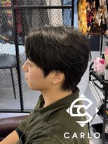カルロイースタイル(CARLO e-style)&nbsp;センターパート／韓国風／ツーブロック、刈り上げ無し