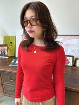 ヘアーアイストゥーレ(HAIR ICI TRE) ブリーチなしハッシュカットチョコレートブラウンレイヤーカット