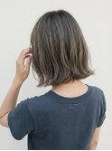 夙川/苦楽園口/ハイライト/グレージュ/切りっぱなしボブ