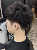 テーパーフェードとピンパーマ
