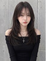 ユーフォリア 新宿通り(Euphoria)&nbsp;韓国暗髪ロングレイヤーシースルーバングくびれヘア
