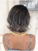 外ハネ ハイライトグラデーション
