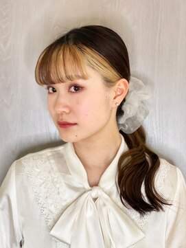 アニュー ヘア アンド ケア(a New hair&care) ルーズアップ/編み下ろし/ヘアアレンジ/編み込み/インナーカラー