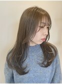 ロング顔周りレイヤー